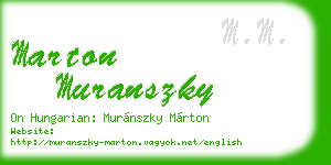 marton muranszky business card